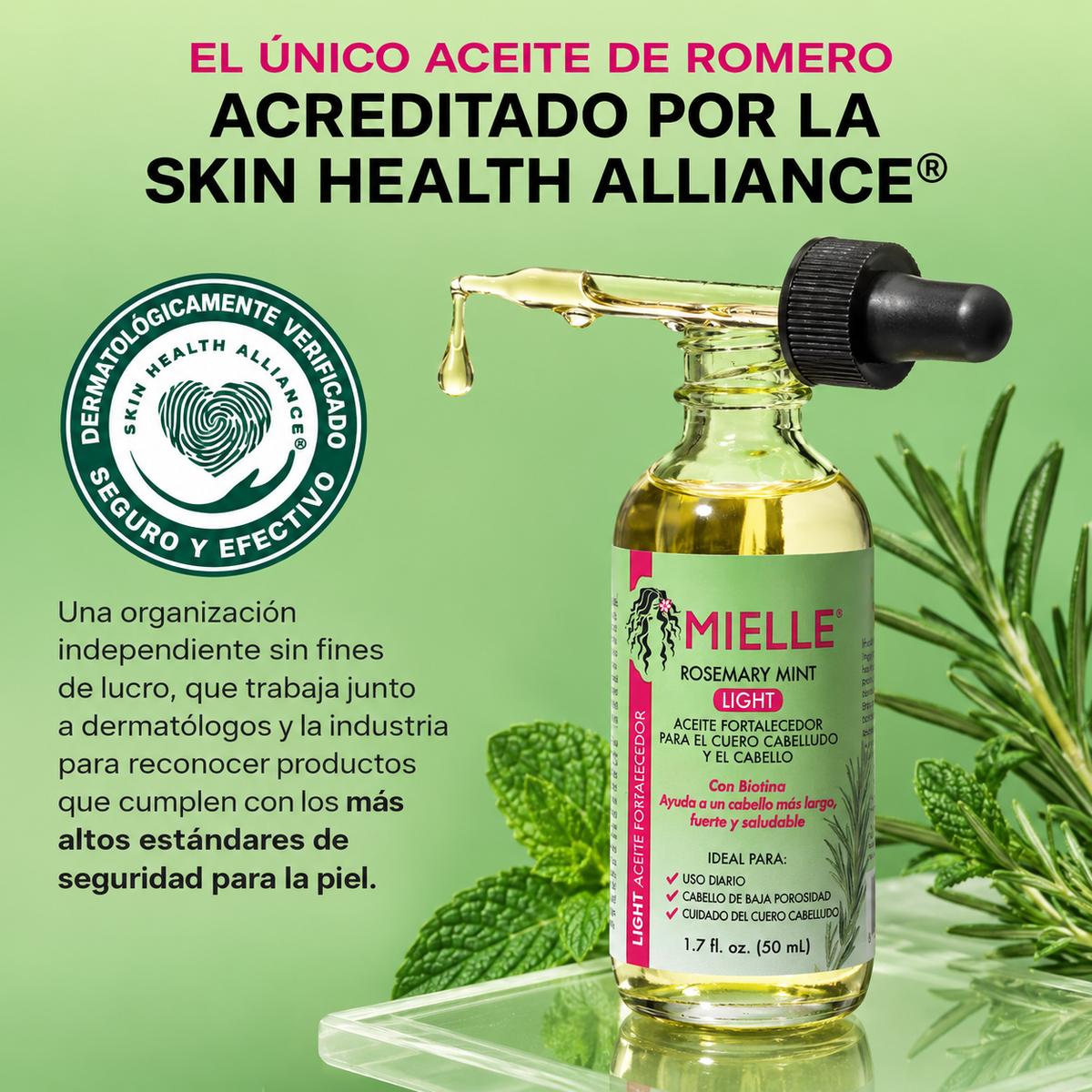 Mielle Rosemary Mint – Aceite Fortalecedor para el Cabello