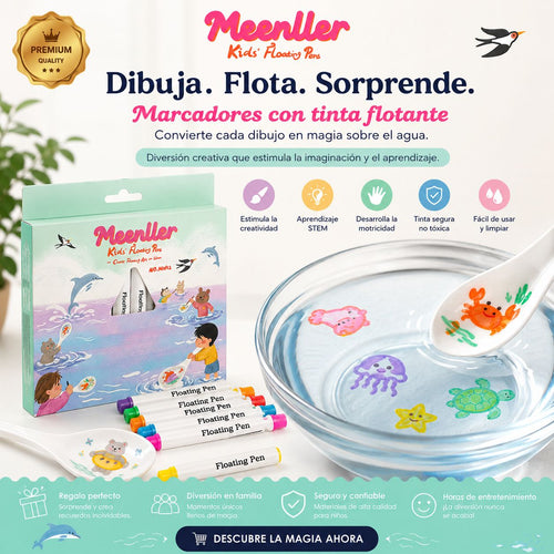 Kit Marcadores Con Tinta Flotante Para Niños