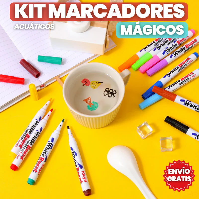 Kit Marcadores Con Tinta Flotante Para Niños