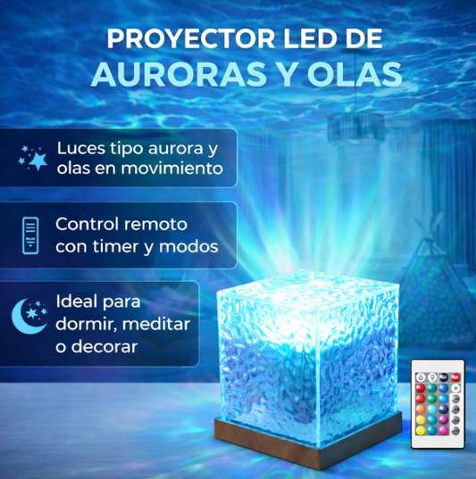 Proyector LED de Auroras y Olas
