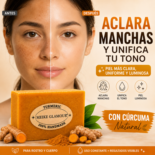 Jabón de Cúrcuma Meike Glamour 2X1