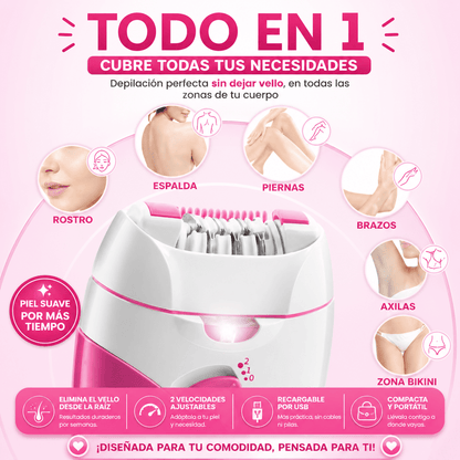 Depiladora Eléctrica Recargable Kemei