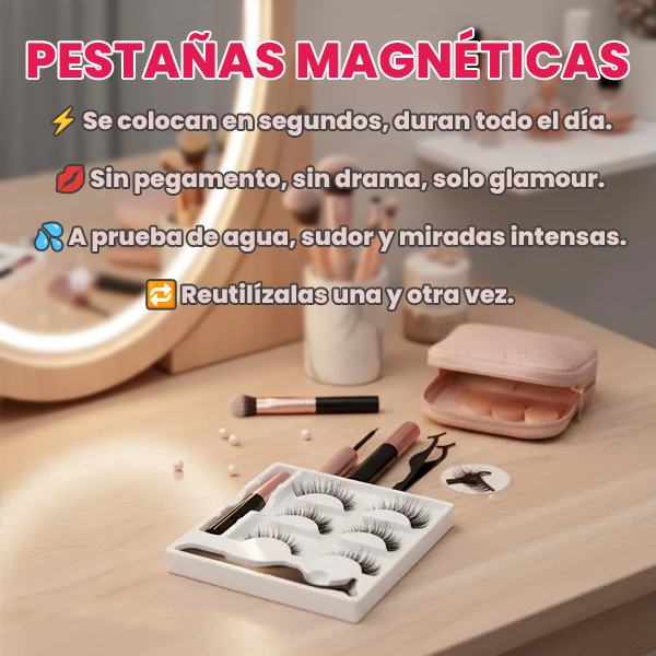 Delineador y pestañas magnéticas 😍😱 ¡Luce una mirada de impacto en segundos!